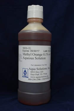 Aqua Solutions Methyl Orange 0.1% w/v Aqueous Solution (1L), Quantity: