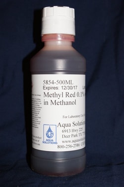 Aqua Solutions METHYL RED .1% WV IN METH 500M, Quantity: Each of 1