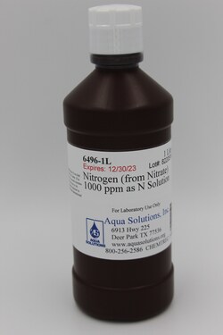 Aqua Solutions&nbsp;Nitrogen (from Nitrate) 1000 ppm as N Solution (1L)