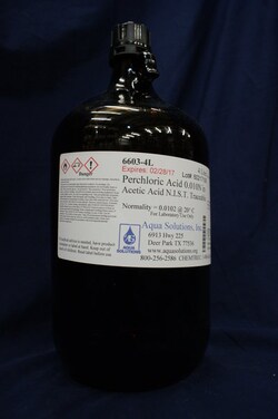 Aqua Solutions Perchloric Acid 0.010N in Acetic Acid, NIST Traceable (4L),