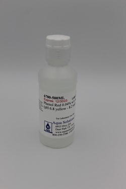 Aqua Solutions&nbsp;Phenol Red 0.04% w/v Solution (pH 6.8 yellow - 8.2 red) (500ML)