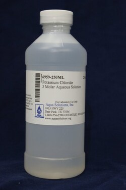 Aqua Solutions Potassium Chloride 3 Molar Aqueous Solution (250ML), Quantity: