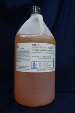 Aqua Solutions Potassium Dichromate 0.1 Normal NIST Traceable, Solution