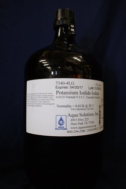 Aqua Solutions POTASSIUM IODIDE .0125N 4LG, Quantity: Each of 1