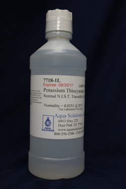 Aqua Solutions&nbsp;Potassium Thiocyanate 0.025 Normal, NIST Traceable Solution (1L)