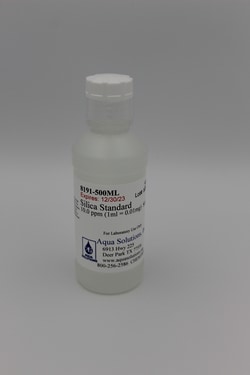 Aqua Solutions Silica Standard 10.0 ppm (1ml = 0.01mg) Solution (500ML),