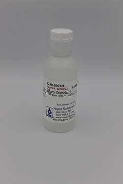 Aqua Solutions&nbsp;Silica Standard 1,000 ppm (1ml = 1mg SiO₂) Certified (500ML)