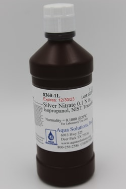 Aqua Solutions Silver Nitrate 0.1 N in Isopropanol, NIST Traceable (1L),