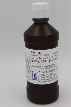 Aqua Solutions&nbsp;Silver Nitrate 0.001 Normal in IPA, NIST Traceable (1L)