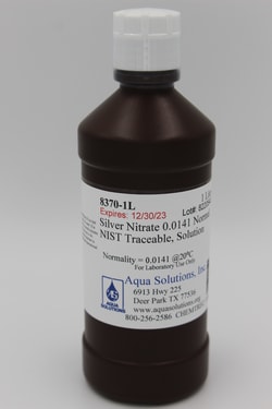 Aqua Solutions&nbsp;Silver Nitrate 0.0141 Normal NIST Traceable, Solution (1L)