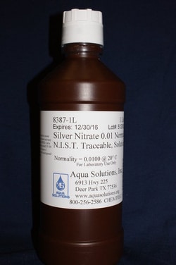 Aqua Solutions SILVER NITRATE 0.01N 1L, Quantity: Each of 1