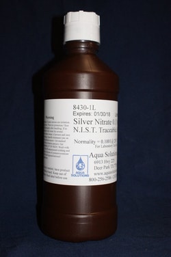 Aqua Solutions&nbsp;Silver Nitrate 0.1 Normal NIST Traceable, Solution (1L)