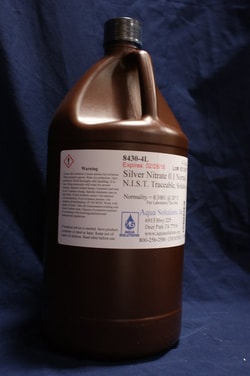 Aqua Solutions Silver Nitrate 0.1 Normal NIST Traceable, Solution (4L),