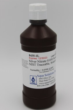 Aqua Solutions&nbsp;Silver Nitrate 0.050 Normal NIST Traceable, Solution (1L)