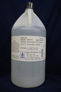 Aqua Solutions&nbsp;SODIUM HYDROXIDE 0.05N 4L