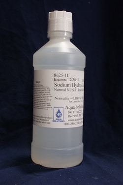 Aqua Solutions&nbsp;Sodium Hydroxide 0.1 Normal NIST Traceable Solution (1L)