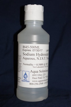 Aqua Solutions SODIUM HYDROXIDE 0.5 NORM, Quantity: Each of 1