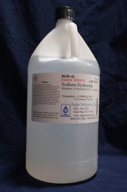 Aqua Solutions&nbsp;Sodium Hydroxide 1.0N NIST Traceable Solution (4L)