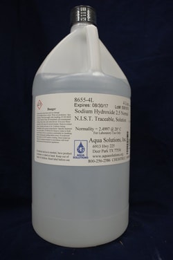 Aqua Solutions&nbsp;SODIUM HYDROXIDE, 2.5N, 4 L
