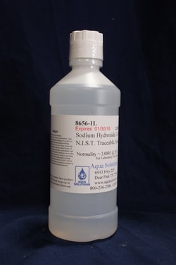 Aqua Solutions&nbsp;Sodium Hydroxide 3.0 Normal NIST Traceable Solution (1L)
