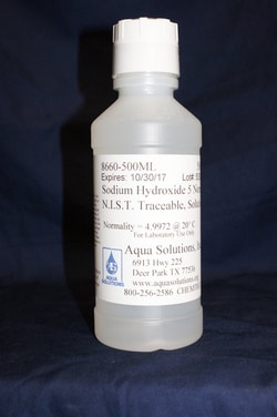 Aqua Solutions&nbsp;SODIUM HYDROXIDE 5.0N 500ML