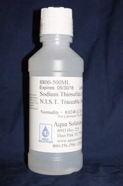 Aqua Solutions SODIUM THIOSULFATE .025N 500ML, Quantity: Each of 1