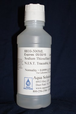 Aqua Solutions SODIUM THIOSULFATE 0.1N 500ML, Quantity: Each of 1