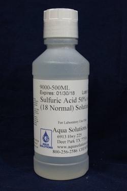 Aqua Solutions SULFURIC ACID 1:1 (50% V 500ML, Quantity: Each of 1