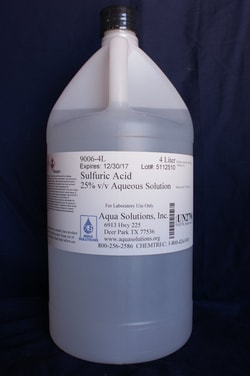 Aqua Solutions 25% SULFURIC ACID V/V 4L, Quantity: Each of 1