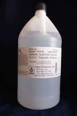 Aqua Solutions SULFURIC ACID 0.02 NORMAL 4LT, Quantity: Each of 1