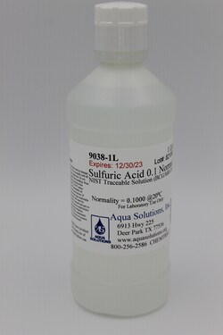 Aqua Solutions Sulfuric Acid 0.1 Normal NIST Traceable Solution (BCG/MR/CO₃)(4L),