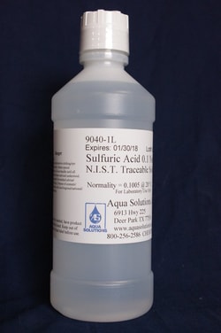 Aqua Solutions&nbsp;Sulfuric Acid 0.1 Normal NIST Traceable Solution (1L)