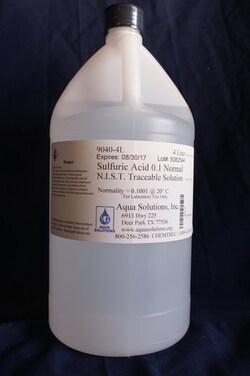 Aqua Solutions SULFURIC ACID 0.1N 1X4L, Quantity: Each of 1