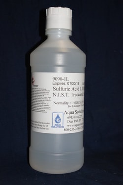 Aqua Solutions&nbsp;Sulfuric Acid 1.00 Normal NIST Traceable Solution (1L)