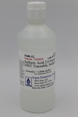 Aqua Solutions Sulfuric Acid 2.0 Normal NIST Traceable, Solution (1L),