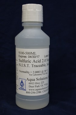 Aqua Solutions 2N SULFURIC ACID 500ML, Quantity: Each of 1