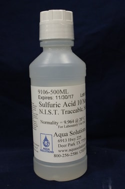 Aqua Solutions SULFURIC ACID 10.0 N AQUEOUS, Quantity: Each of 1