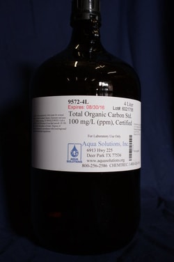 Aqua Solutions&nbsp;Total Organic Carbon Std. 100 ppm Certified (EPA 415-1)(4L)