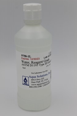 Aqua Solutions Reagent Water Astm D 1193 Type III Subtype B (1L), Quantity: