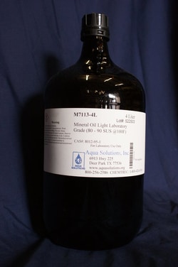 Aqua Solutions Mineral Oil Light Laboratory Grade (80-90 SUS @100°F) (4L),