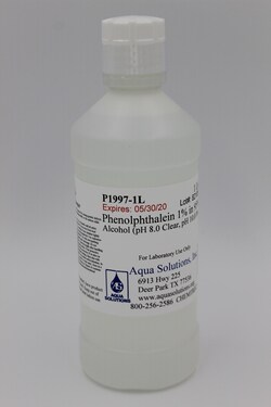 Aqua Solutions&nbsp;Phenolphthalein 1% in 95% Alcohol (pH 8.0 Clear, pH 10.0 Pink) (1L)