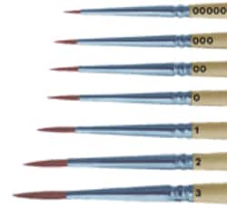 Ted Pella Inc&nbsp;Sable Brushes, #0, 1.3mm W x 8.0mm L, 3/pk