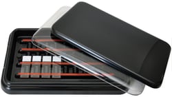 Ted Pella Inc StainTray , 20 slide, Base Tray w/Black Lid, Quantity: Each