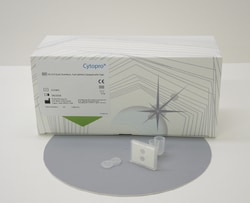 ELITechGroup Cytopro Dual Chambers & Cytopad, Fast (white) & Caps, Qty 48