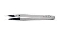 Electron Microscopy Sciences&nbsp;Dumont WA1 Tweezer Handle with Style 15 ESD Tips, 5.35 mm Tip width, 0.30 mm Tip thickness, 130 mm OAL