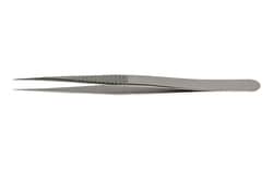 Electron Microscopy Sciences&nbsp;Dumont Tweezers Straight Positive Action Style 3, Medical, Inox 08, Mirror Polished Finish, 120 mm OAL