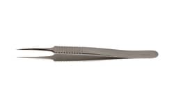 Electron Microscopy Sciences&nbsp;Dumont Tweezers Straight Positive Action Style 5, Medical, Inox 08, Mirror Polished Finish, 110 mm OAL