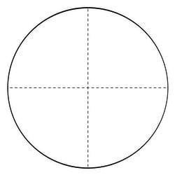 Electron Microscopy Sciences Broken Cross Line Reticle RET 50, 19 mm, 63 µm Line width