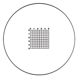 Electron Microscopy Sciences Indexed Grid Reticle RET 83, 19 mm, 5 mm x 5 mm Scale, 1 mm squares Divisions