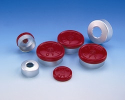 Electron Microscopy Sciences&nbsp;Lyophilization Flipcap Center Tear Seals, 13 mm I.D., 20 mm O.D.